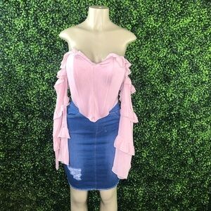 Kaylee kollection mauve blouse corset style top